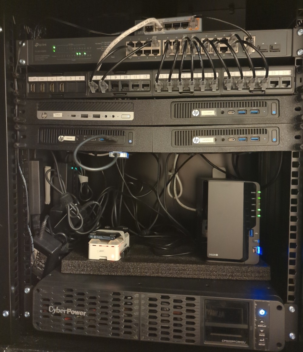 After reorganizing the server rack